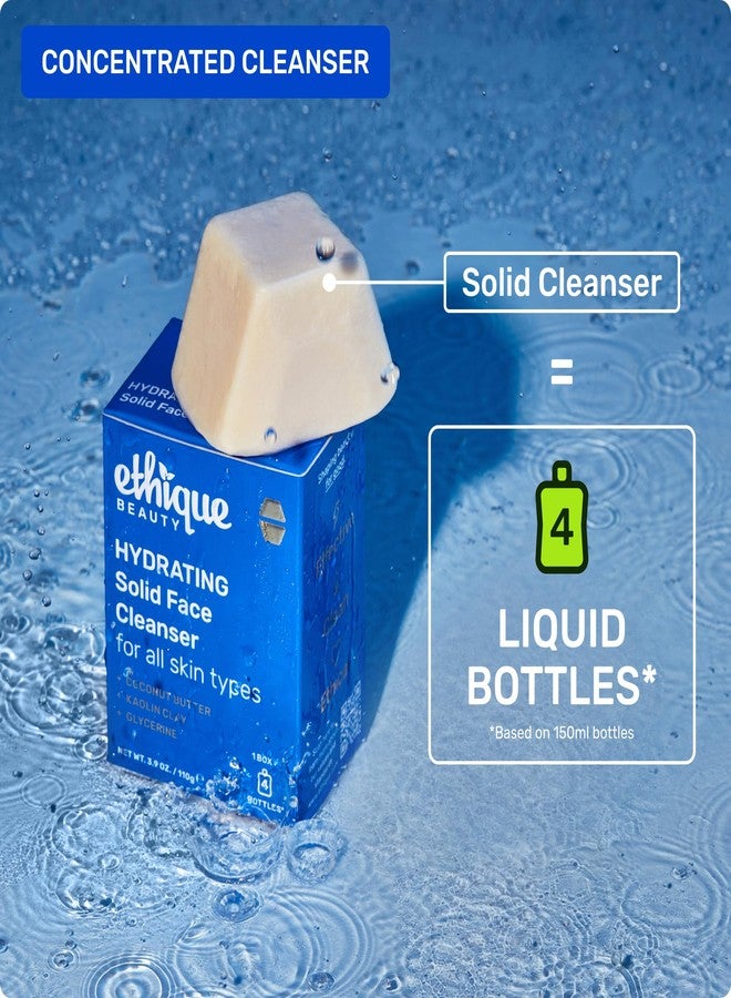 Ethique Hydrating - Solid Face Cleanser for All Skin Types - Plastic-Free, Vegan, Cruelty-Free, Eco-Friendly, 3.9 oz (Pack of 1: 2 bars) - Image 4